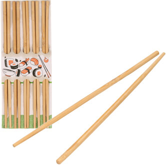 CONCORDE Sushi eetstokjes - 5x setjes - bamboe hout - 24 cm - Aziatische eetstokjes