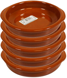 CONCORDE Tapas bakjes/schaaltjes Alicante - 5x - met handvatten - 16 cm - Tapas serveer/borden/oven schalen