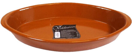 CONCORDE Tapas ovenschaal/serveerschaal - ovaal - terracotta - 5 liter - 37 x 23 x 6 cm - Snack en tapasschalen Bruin