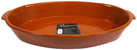 CONCORDE Tapas ovenschaal/serveerschaal - ovaal - terracotta - 7 liter - 41 x 26 x 7 cm - Snack en tapasschalen Bruin