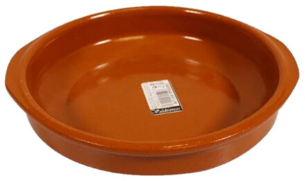 CONCORDE Tapas schaal/serveerschaal - rond - terracotta aardewerk - D20xH4cm - Snack en tapasschalen Bruin