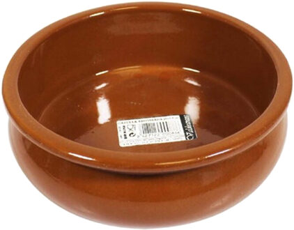 CONCORDE Tapas serveer of ovenschaaltje - rond - terracotta aardewerk - Dia 15 x H5 cm - Snack en tapasschalen Bruin