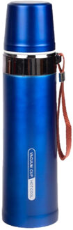 CONCORDE Thermosfles / isoleerfles RVS met bandje voor onderweg 750 ml blauw - Thermosflessen