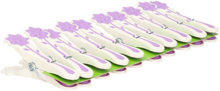 CONCORDE Wasknijpers -10x - paars - kunststof - 8 cm