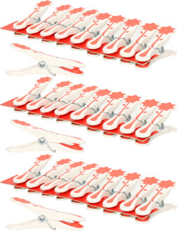 CONCORDE Wasknijpers - 30x - rood - kunststof - 8 cm