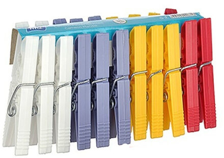 CONCORDE wasknijpers - 72x - kleurenmix - kunststof - 7,5 cm - Knijpers Multikleur