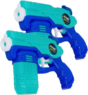 CONCORDE Waterpistooltje/waterpistool - 4x - blauw - 18 cm - speelgoed