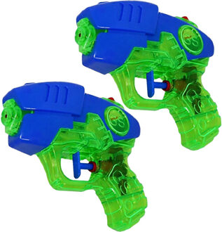 CONCORDE Waterpistooltje/waterpistool - 4x - blauw/groen - 12 cm - speelgoed - Waterpistolen