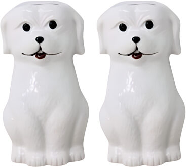 CONCORDE Waterverdamper - 2x - hond - wit - kinderkamer - 17 cm - luchtbevochtiger