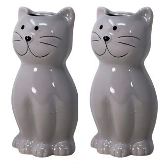 CONCORDE Waterverdamper - 2x - kat - grijs - kinderkamer - 17 cm - luchtbevochtiger