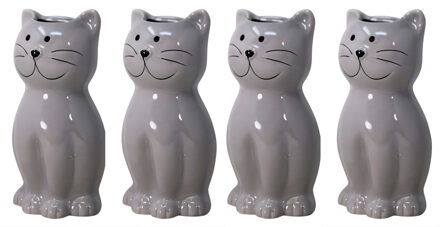 CONCORDE Waterverdamper - 4x - kat - grijs - kinderkamer - 17 cm - luchtbevochtiger