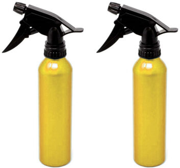 CONCORDE waterverstuiver - 2x - goud - aluminium - 300 ml - Waterverstuivers Goudkleurig