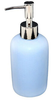 CONCORDE Zeeppompje/dispenser keramiek lichtblauw/zilver 7 x 17 cm