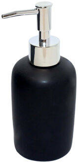 CONCORDE Zeeppompje/dispenser keramiek zwart/zilver 7 x 17 cm