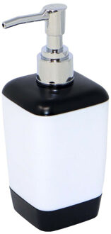 CONCORDE Zeeppompje/dispenser kunststof wit/zwart 8 x 17 cm