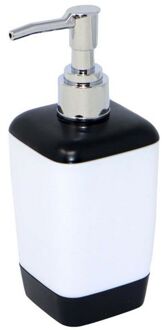 CONCORDE Zeeppompje/dispenser kunststof wit/zwart 8 x 17 cm