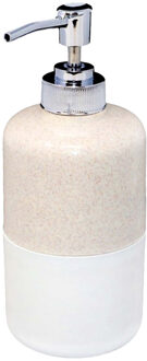 CONCORDE Zeeppompje/zeepdispenser - wit - marmer look - kunststof - 300 ml
