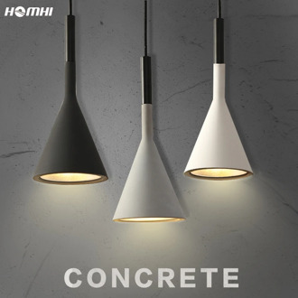 Concrete Pendant Lights Lamparas de techo colgante Moderna Kitchen decor Industrial Nordic style lamp for Bedroom Rope light