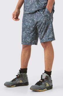 Concrete Print Basketball Shorts, Charcoal - XL