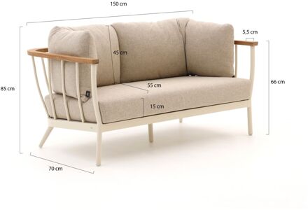 Condor lounge tuinbank 2-zits 150cm - Laagste prijsgarantie! Wit