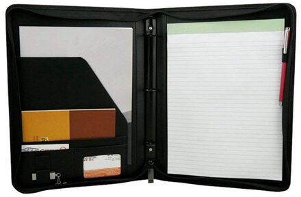 Conferentie Map Ring Portemonnee Pu Lederen A4 Houder Voor Zakelijke Bijeenkomsten Business