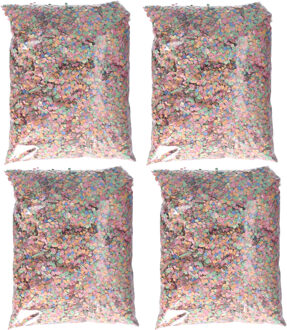 Confetti - 4x - multi color - papier - 1000 gram - feestversiering - carnaval
