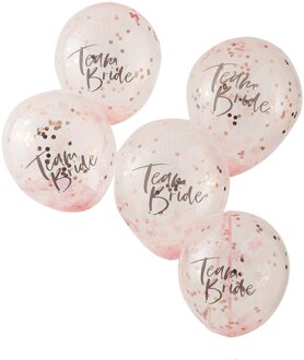 Confetti Ballonnen 'Team Bride' (5st) Multikleur - Print