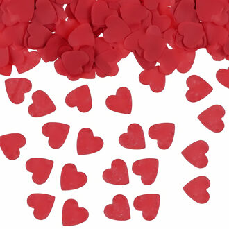 Confetti hartjes - 3x - 250g - rood - papier - valentijnsdag - liefde - feestdecoratie