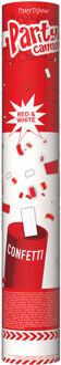 Confetti Kanon Rood en Wit (60cm) Multikleur - Print