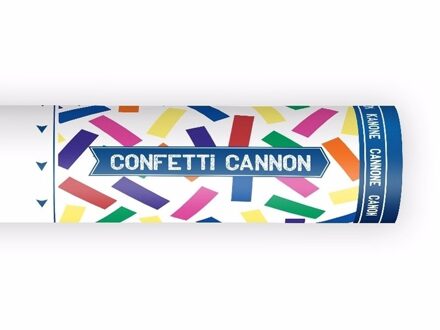 Confetti papier kanonnen kleuren mix 20 cm Multi