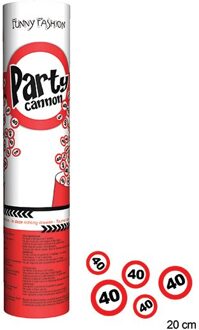 Confetti shooter 20cm traffic 40 jaar