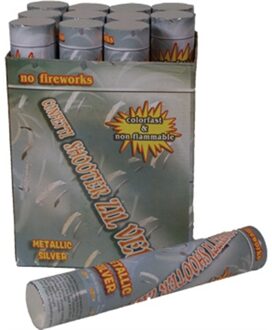 Confetti shooter 30 cm zilver