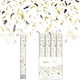 Confetti shooter zwart/goud (40cm) Multikleur - Print