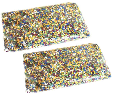Confetti snippers van papier - 2x - multi colours mix - 1 kilo zak - feestartikelen/versieringen