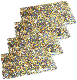 Confetti snippers van papier - 4x - multi colours mix - 1 kilo zak - feestartikelen/versieringen