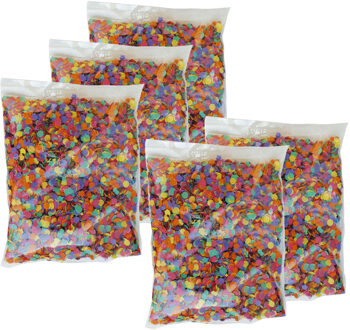 Confetti snippers van papier - 5x - multi kleuren - 200 gram zak - feestartikelen