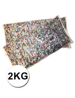 Confetti zak van 2 kilo multicolor - Confetti Multikleur