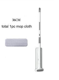Congis Hands Free Squeeze Mops Met 3Pcs Microfiber Doek 360 Roterende Vlakke Vloer Mop Voor Wassen Vloer Huis Schoonmaken gereedschap 36 cm 1cloth mops