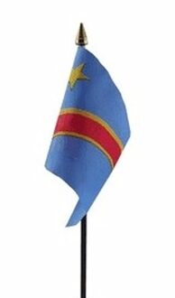 Congolese landenvlag op stokje