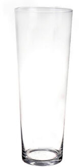 Conische vaas basic - glas - 50 cm - transparant - bloemenvaas