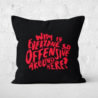 Conker Graffiti Square Cushion - 50x50cm - Soft Touch
