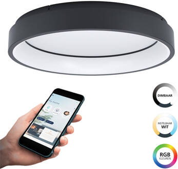 connect.z Marghera-Z Smart Plafondlamp - Ø 60 cm - Zwart/Wit