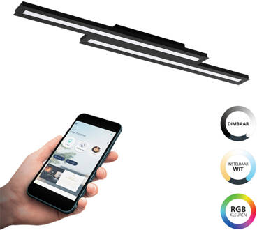 connect.z Saliteras-Z Smart Plafondlamp - 116 cm - Zwart/Wit