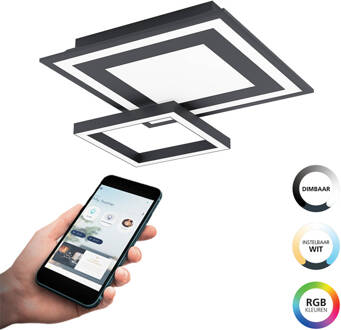 connect.z Savatarila-Z Smart Plafondlamp - 45 cm - Zwart/Wit