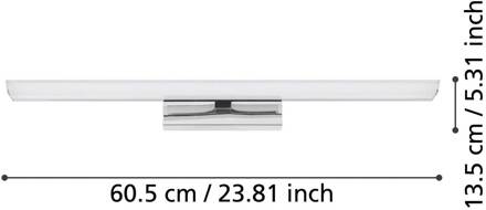 connect.z Tabiano-Z Smart Spiegellamp - 60,5 cm - Grijs/Wit