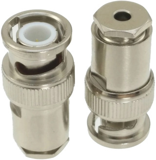 Connector BNC male plug clamp RG174 RG316 LMR100 cable straight