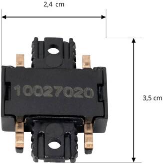 connector Lumaro, 180°, zwart, kunststof, set van 2