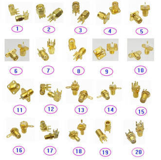 Connector SMA / SMB Male Plug & Female Jack Solder PCB mount & Flange PTFE mount & Bulkhead Nut mount RF Coaxial