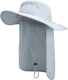 Connectyle Mens Vrouwen Upf 50 + Zon Bescherming Safari Hoed Lichtgewicht Quick Dry Verstelbare Opvouwbare Met Nek Flap Vissen Zon hoed Aqua blauw