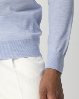 Connery crew-neck sweater Blauw - L